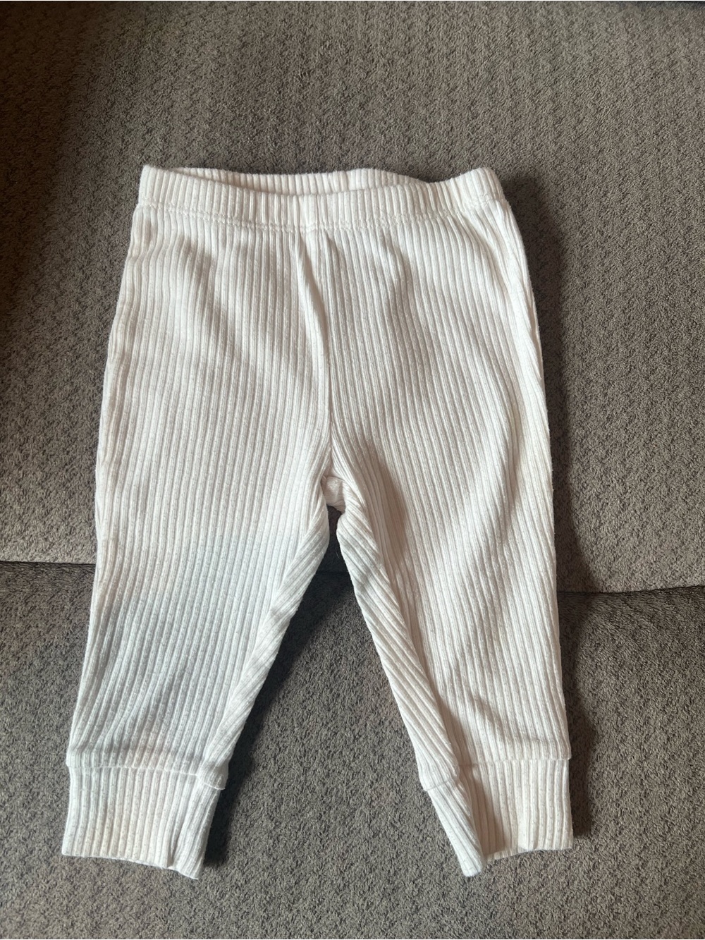 Carter's White Ribbed Kids Leggings